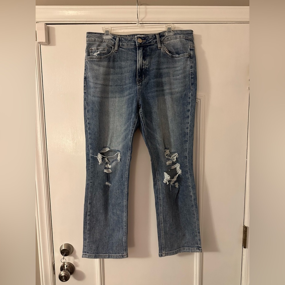 Lovervet Women’s Distressed Straight Jeans